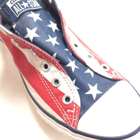Converse All Star Stars and Stripes Sneaker Shoe Mens Size 5 637771C Red White - Picture 8 of 9